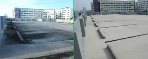 Before and After Concrete cleaning