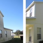 Stucco house wash before_after